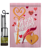 Be My Valentine - Valentines Spring Vertical Impressions Decorative Flags HG192054 Made In USA