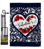 Roses are Love - Valentines Spring Vertical Impressions Decorative Flags HG192152 Made In USA