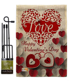 Royalty Love - Valentines Spring Vertical Impressions Decorative Flags HG192154 Made In USA