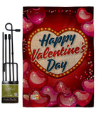 Viva Love - Valentines Spring Vertical Impressions Decorative Flags HG192156 Made In USA