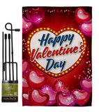 Viva Love - Valentines Spring Vertical Impressions Decorative Flags HG192156 Made In USA