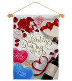 Together Forever - Valentines Spring Vertical Impressions Decorative Flags HG192344 Made In USA