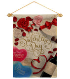 Together Forever - Valentines Spring Vertical Impressions Decorative Flags HG192344 Made In USA