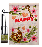Heart & Luck - Valentines Spring Vertical Impressions Decorative Flags HG192395 Made In USA