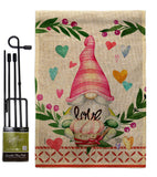 Gnome Give Love - Valentines Spring Vertical Impressions Decorative Flags HG192407 Made In USA