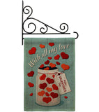 With All My Love - Valentines Spring Vertical Impressions Decorative Flags HG192413 Made In USA