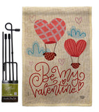 Be My Valentine - Valentines Spring Vertical Impressions Decorative Flags HG192415 Made In USA