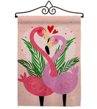 Flamingo Love - Valentines Spring Vertical Impressions Decorative Flags HG192540 Made In USA