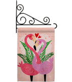 Flamingo Love - Valentines Spring Vertical Impressions Decorative Flags HG192540 Made In USA