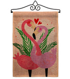 Flamingo Love - Valentines Spring Vertical Impressions Decorative Flags HG192540 Made In USA