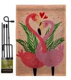 Flamingo Love - Valentines Spring Vertical Impressions Decorative Flags HG192540 Made In USA