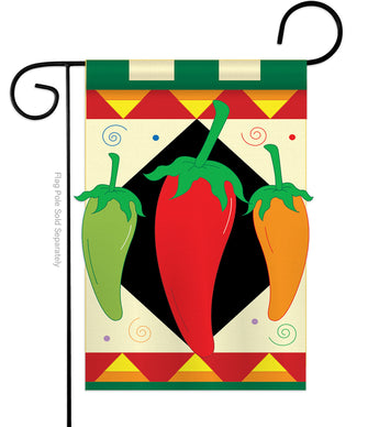 Chili Pepper - Vegetable Food Vertical Applique Decorative Flags HG117015
