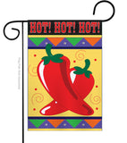 Chili Hot - Vegetable Food Vertical Applique Decorative Flags HG117020