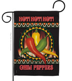 Chili Peppers - Vegetable Food Vertical Impressions Decorative Flags HG117031 Made In USA