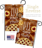 Pie Makes Me Happy - Vegetable Food Vertical Impressions Decorative Flags HG117060 Made In USA