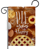 Pie Makes Me Happy - Vegetable Food Vertical Impressions Decorative Flags HG117060 Made In USA