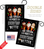 Ice Cream Better - Vegetable Food Vertical Impressions Decorative Flags HG192648 Made In USA