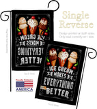 Ice Cream Better - Vegetable Food Vertical Impressions Decorative Flags HG192648 Made In USA