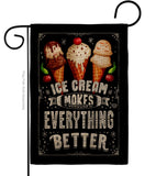 Ice Cream Better - Vegetable Food Vertical Impressions Decorative Flags HG192648 Made In USA