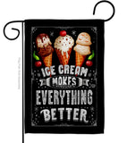 Ice Cream Better - Vegetable Food Vertical Impressions Decorative Flags HG192648 Made In USA