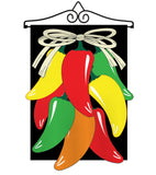 Hot Pepper - Vegetable Food Vertical Applique Decorative Flags HG117013