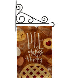 Pie Makes Me Happy - Vegetable Food Vertical Impressions Decorative Flags HG117060 Made In USA