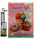 Sweet Life - Vegetable Food Vertical Impressions Decorative Flags HG137215 Made In USA