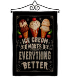 Ice Cream Better - Vegetable Food Vertical Impressions Decorative Flags HG192648 Made In USA