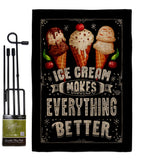 Ice Cream Better - Vegetable Food Vertical Impressions Decorative Flags HG192648 Made In USA