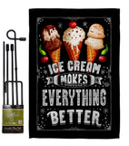 Ice Cream Better - Vegetable Food Vertical Impressions Decorative Flags HG192648 Made In USA