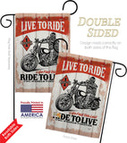 Love To Ride - Vehicle Interests Vertical Impressions Decorative Flags HG115256 Made In USA