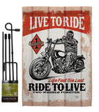 Love To Ride - Vehicle Interests Vertical Impressions Decorative Flags HG115256 Made In USA