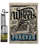 Two Wheels - Vehicle Interests Vertical Impressions Decorative Flags HG115257 Made In USA