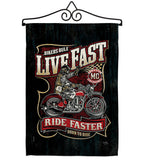 Bikers Rule - Vehicle Interests Vertical Impressions Decorative Flags HG115258 Made In USA