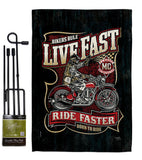 Bikers Rule - Vehicle Interests Vertical Impressions Decorative Flags HG115258 Made In USA