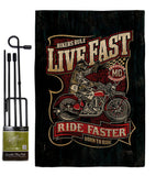 Bikers Rule - Vehicle Interests Vertical Impressions Decorative Flags HG115258 Made In USA