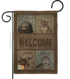 Welcome Wilderness - Wildlife Nature Vertical Impressions Decorative Flags HG110001 Made In USA