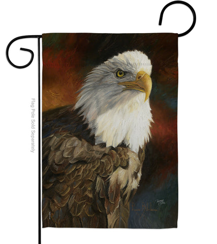 Portrait of an Eagle - Wildlife Nature Vertical Impressions Decorative Flags HG110060 Made In USA