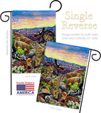 Canyon Friends - Wildlife Nature Vertical Impressions Decorative Flags HG110064 Made In USA