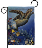 Flight of the Sea Turtle - Wildlife Nature Vertical Impressions Decorative Flags HG110067 Made In USA