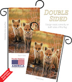 Foxes - Wildlife Nature Vertical Impressions Decorative Flags HG110086 Made In USA