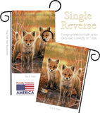 Foxes - Wildlife Nature Vertical Impressions Decorative Flags HG110086 Made In USA