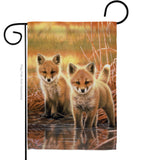 Foxes - Wildlife Nature Vertical Impressions Decorative Flags HG110086 Made In USA