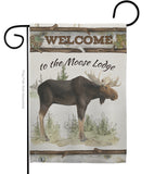 The Moose Lodge - Wildlife Nature Vertical Impressions Decorative Flags HG110104 Made In USA
