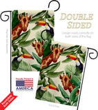 Giraffe & Toucan - Wildlife Nature Vertical Impressions Decorative Flags HG137579 Made In USA