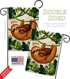 Relaxing Sloths - Wildlife Nature Vertical Impressions Decorative Flags HG190014 Made In USA