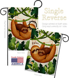 Relaxing Sloths - Wildlife Nature Vertical Impressions Decorative Flags HG190014 Made In USA