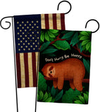 Don't Hurry - Wildlife Nature Vertical Impressions Decorative Flags HG130309 Made In USA