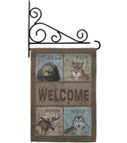 Welcome Wilderness - Wildlife Nature Vertical Impressions Decorative Flags HG110001 Made In USA