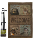 Welcome Wilderness - Wildlife Nature Vertical Impressions Decorative Flags HG110001 Made In USA